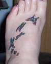 Original butterflies on my foot tattoo