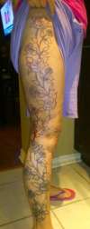 start of flower vine tattoo