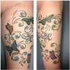 Butterflies and Swirls tattoo