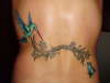 Cherry Blossom with humming bird & butterfly tattoo