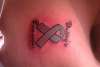 Daddys Princess with Cancer Ribbon tattoo