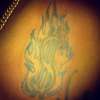 Freehand flames tattoo