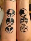 Kiss icons/symbols tattoo