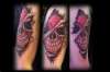 Skull, Skin Rip tattoo