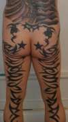 Star butt cheeks tattoo