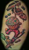 assorted candy tattoo