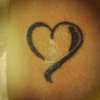 freehand heart tattoo