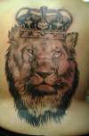 lion of judah back piece tattoo