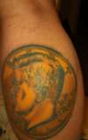50th birthday "Kennedy Half Dollar" tattoo