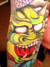 Hannya mask tattoo