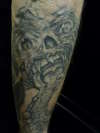 Smoke skull tattoo