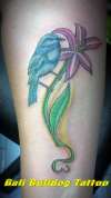blue bird n lilly tattoo