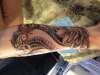 half leg snake tattoo