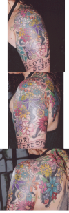 brimstone floral piece tattoo