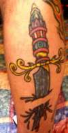 lower tight leg tattoo