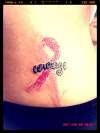 Cancer ribbon tattoo