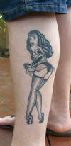 Pin up Girl close up tattoo