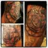 Rose on the elbow tattoo