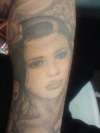A girl thats sad tattoo