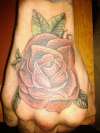 A traditional rose tattoo