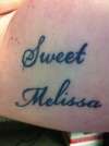My Sweet Melissa tattoo