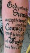 Serenity Prayer tattoo