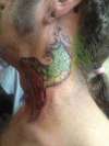 Snake on the neck tattoo