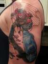 Transformers Optimus Prime with American Flag tattoo