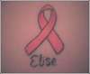 Breast cancer ribbon tattoo