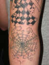 Checks n Stars tattoo