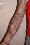 memorial sleeve-work in progress tattoo