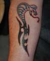 Tribal blade cobra tattoo