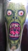 freehand zombie tattoo