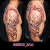 Custom soccerSkull tattoo