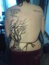 First Session of Back piece - The Tree tattoo