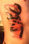 last name with browning symbol tattoo