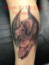 Black and grey dragon tattoo