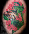 Butterfly and Flowers tattoo