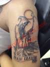 Grim reaper - negative shading tattoo