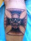 Skull and Iron Cross tattoo