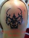 Tribal skull tattoo