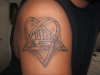 Heartagram tattoo
