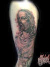 jesus / angelic / religious / biblical / black and grey / portra tattoo