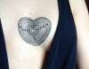 labyrinth in a shape of a heart - finished tattoo