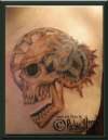 Skull and Gears Tattoo