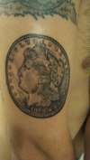 morgan silver dollar tattoo