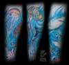 underwater leg sleeve tattoo