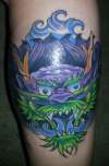 water dragon head tattoo
