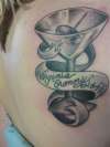 Martini glass tattoo
