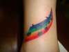 Rainbow music tattoo